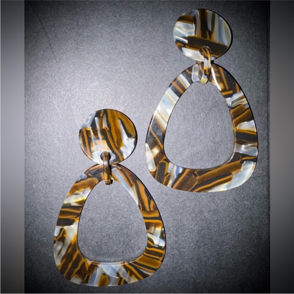 Unique Handmade Clip On Earrings. Statement Piece!